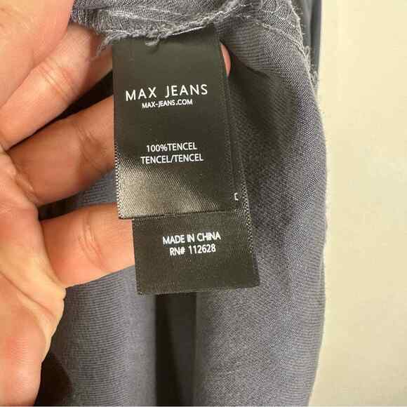 NEW Max Jeans 100% Tencel Snap Button Front Shift Dress Women's Size Large - Picture 8 of 10